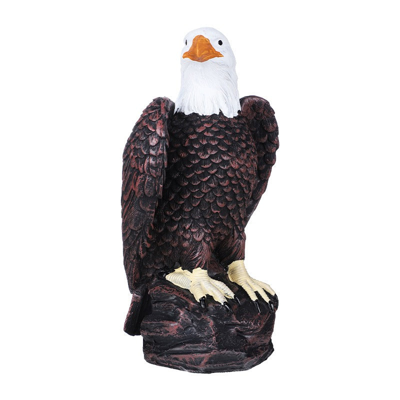 Bald Eagle Garden Statue Resin Eagle Figurine for Outdoor Patio, Lawn, Yard and Planter Decor