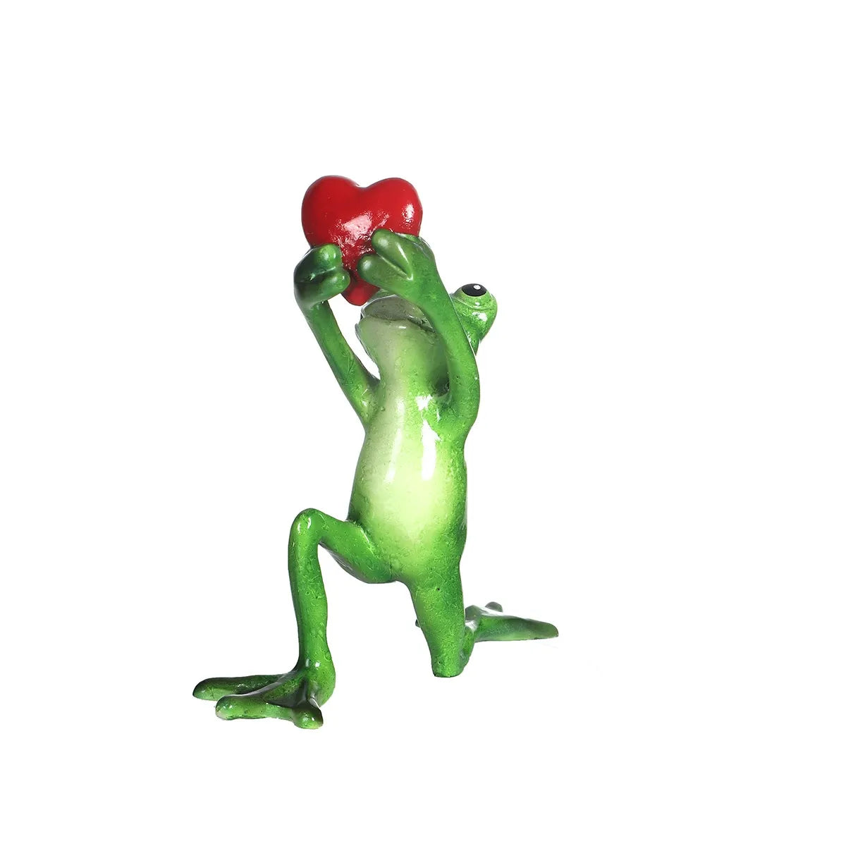 Frog Holding Heart Figurine Resin Love Frog Statue for Tabletop, Shelf, Garden and Home Decor